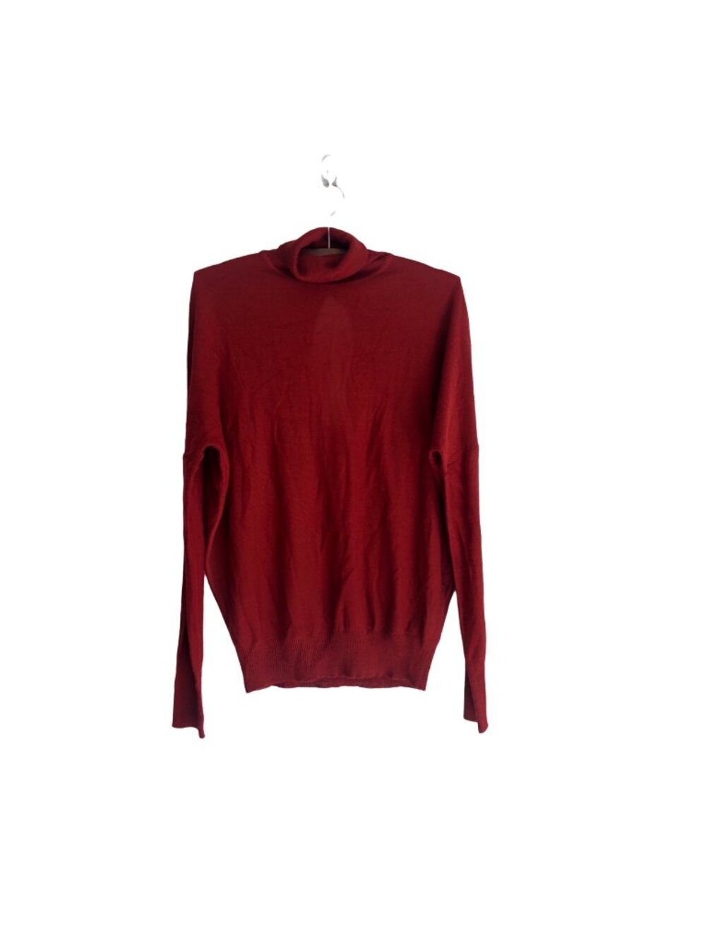 Zara Knits Womens Rust Turtleneck Back Cut Out Sweater Top Size Medium